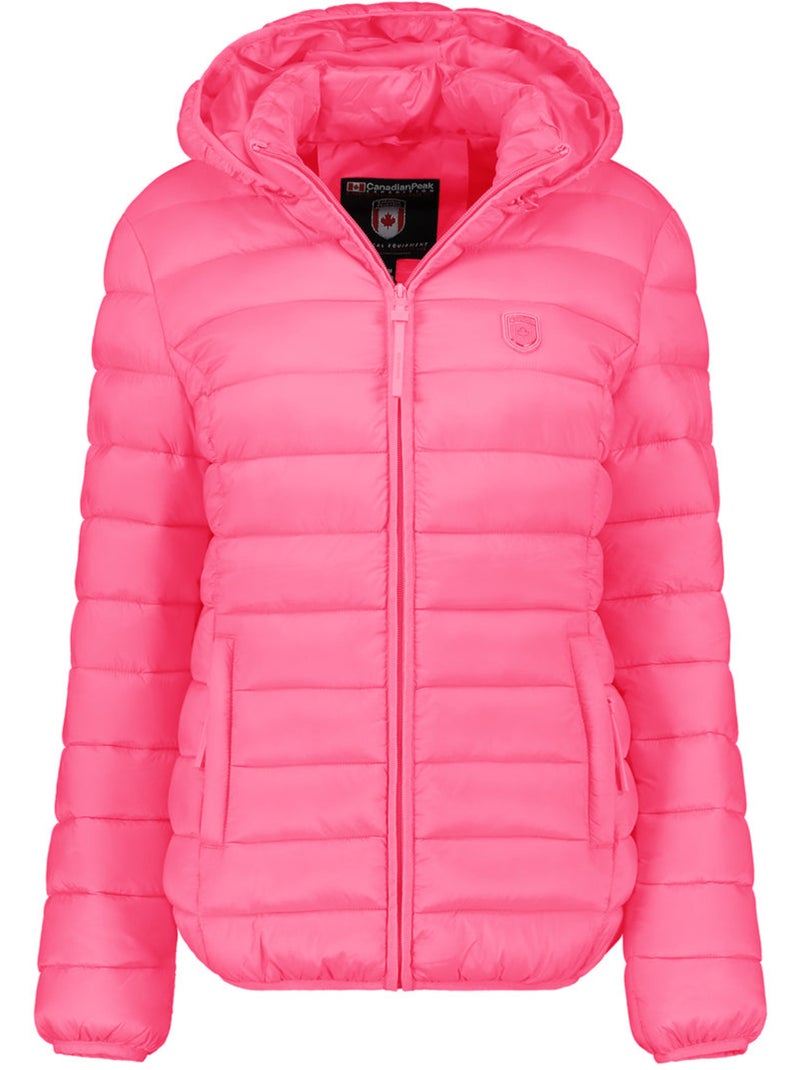 Doudoune fine à capuche akitaleak – canadian peak Rose fluo - Kiabi
