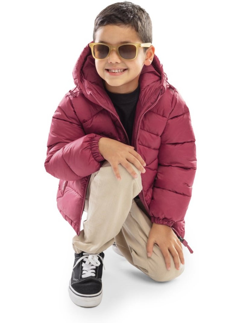 Doudoune garçon lifestyle enfants berry Rouge brique - Kiabi