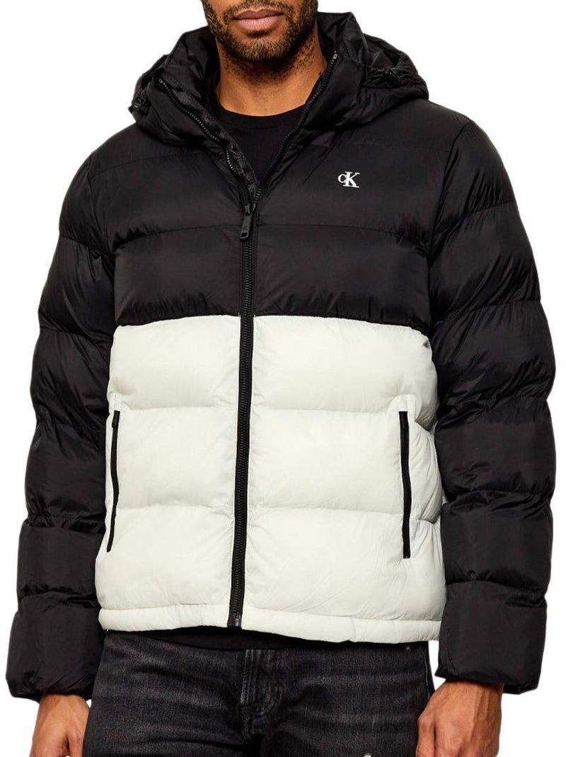 Doudoune Homme Calvin Klein Jeans Nylon Noir Blanc - Kiabi