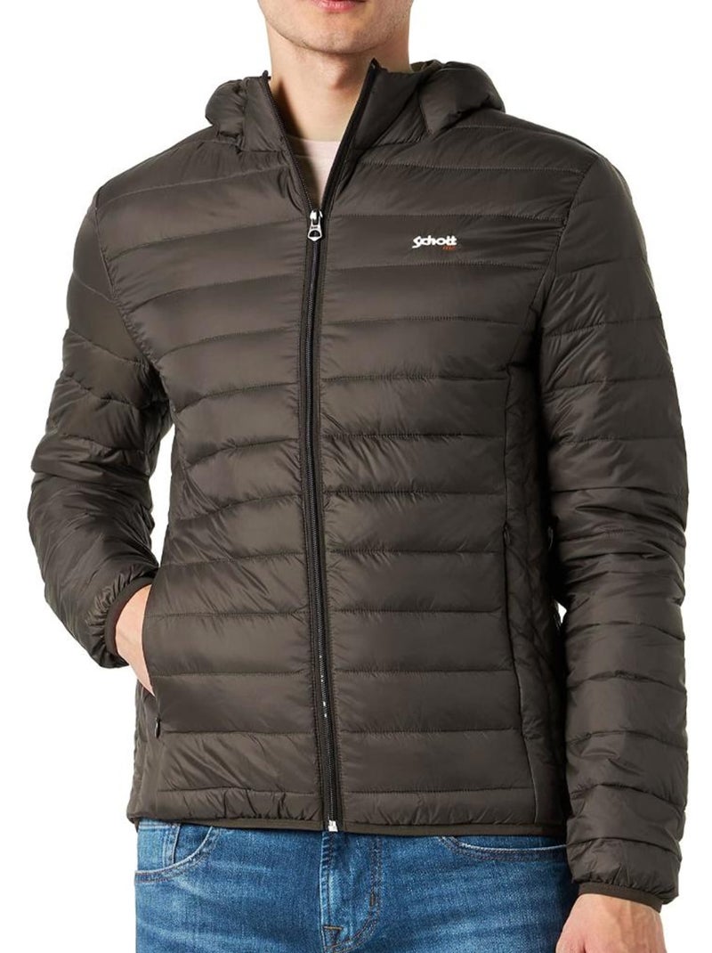Doudoune Homme Schott Marron cappuccino - Kiabi