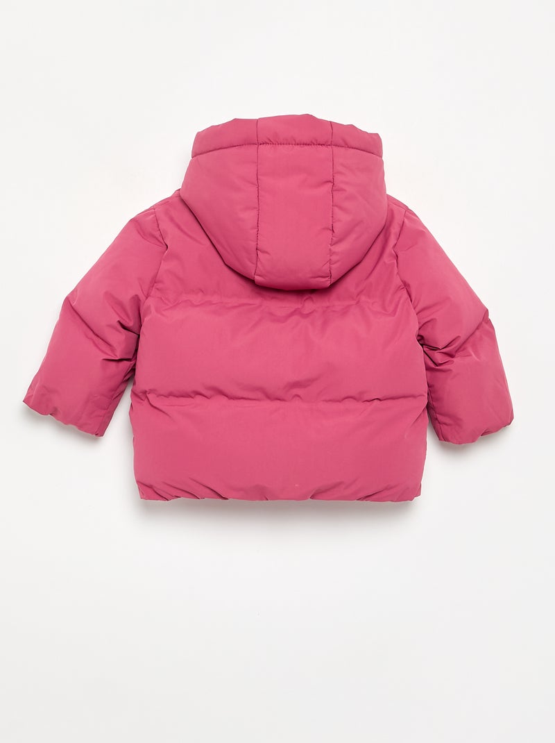 Doudoune imprimée matelassée à capuche Violet - Kiabi