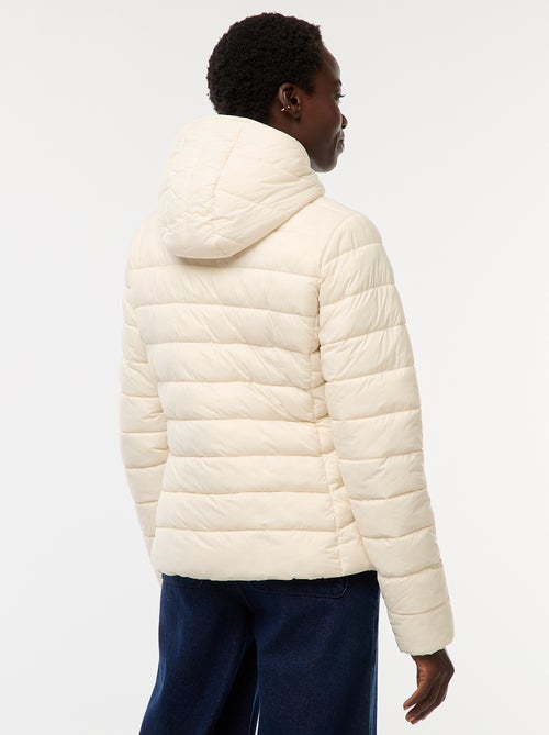 Doudoune légère à capuche unie - Kiabi