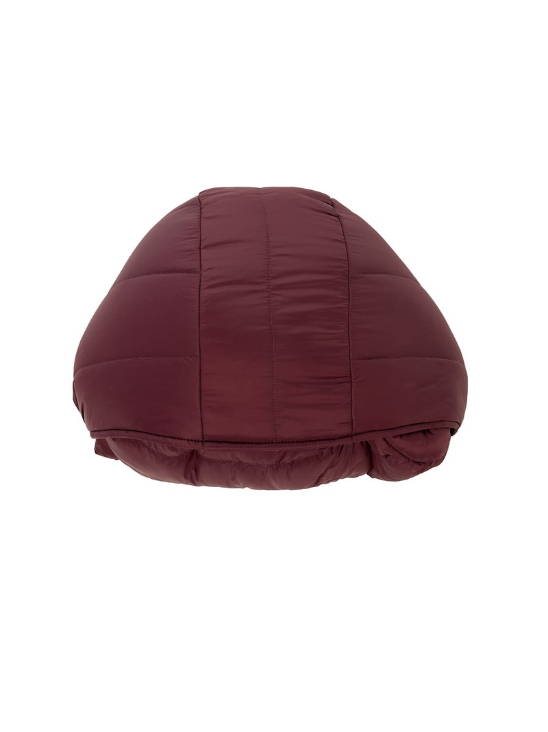 Doudoune légère à capuche unie Rouge - Kiabi