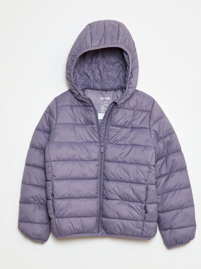 Doudoune légère avec capuche Violet - Kiabi