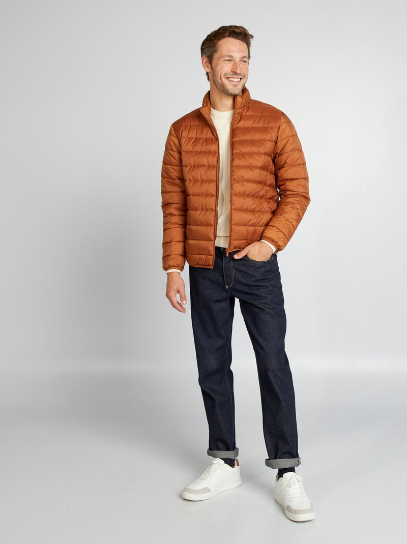 Doudoune légère matelassée Orange/camel - Kiabi