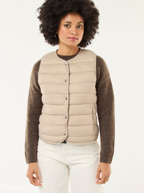 Doudoune légère matelassée sans manches - Kiabi