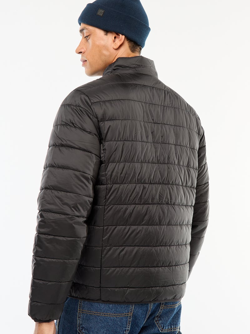 Doudoune légère matelassée unie Noir - Kiabi