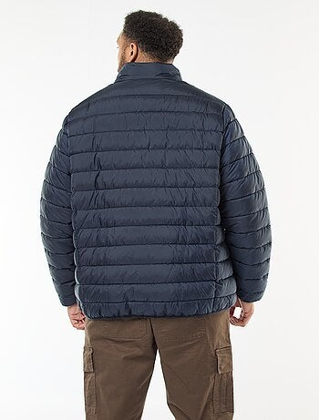 Doudoune légère unie à manches longues et col montant