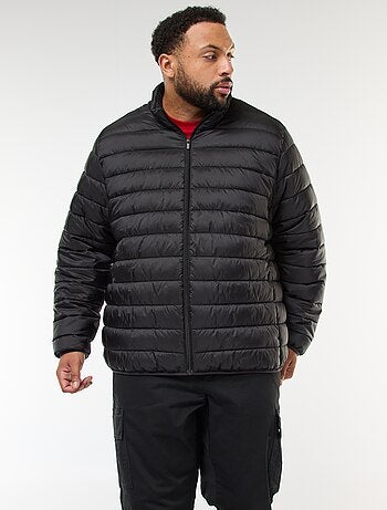 Doudoune légère unie à manches longues et col montant