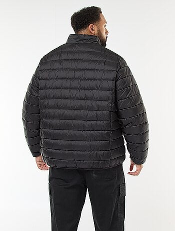 Doudoune légère unie à manches longues et col montant