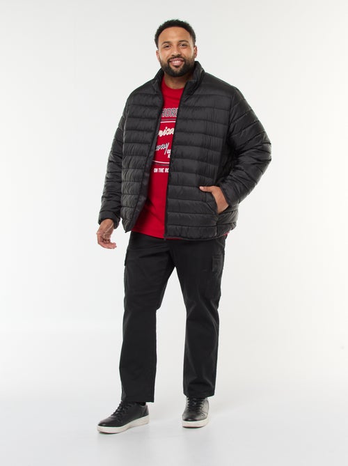 Doudoune légère unie à manches longues et col montant - Kiabi