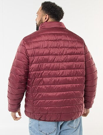 Doudoune légère unie à manches longues et col montant