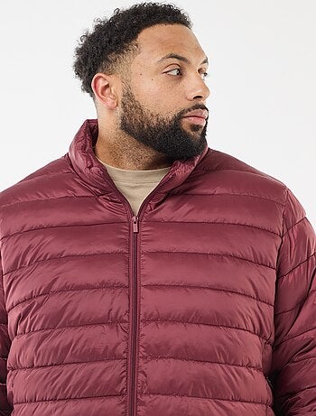 Doudoune légère unie à manches longues et col montant