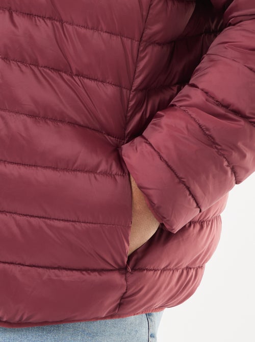 Doudoune légère unie à manches longues et col montant - Kiabi