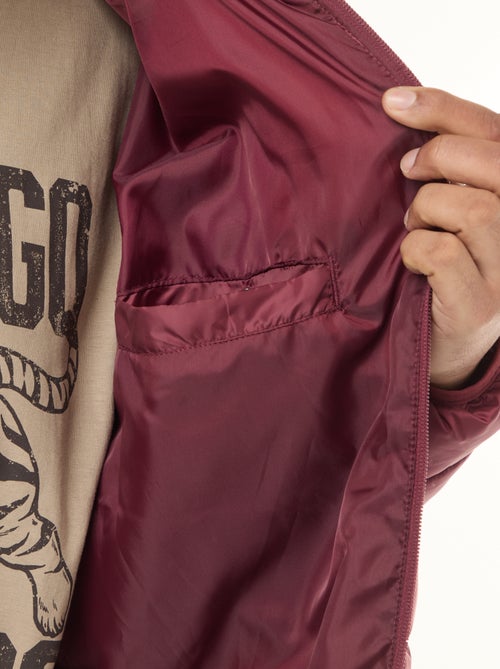 Doudoune légère unie à manches longues et col montant - Kiabi