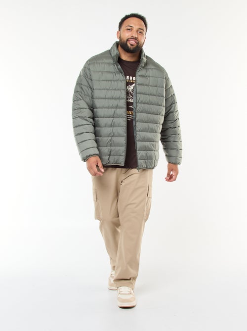 Doudoune légère unie à manches longues et col montant - Kiabi