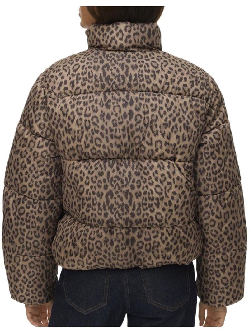 Doudoune Léopard Vero Moda Marron cappuccino - Kiabi