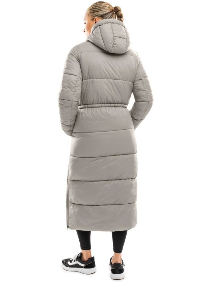 Doudoune longue femme lifestyle femme hemisphere Blanc Gris - Kiabi