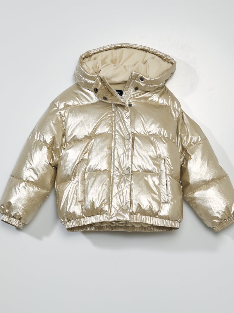 Doudoune matelassée à capuche Beige - Kiabi