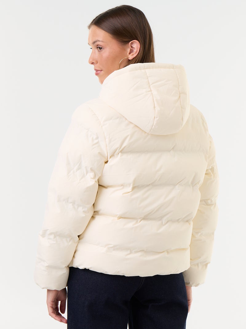 Doudoune matelassée à capuche Blanc - Kiabi