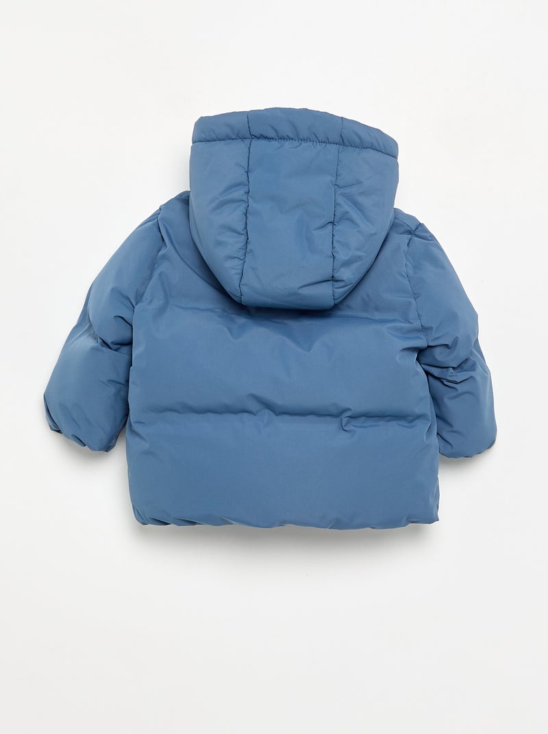 Doudoune matelassée à capuche Bleu - Kiabi