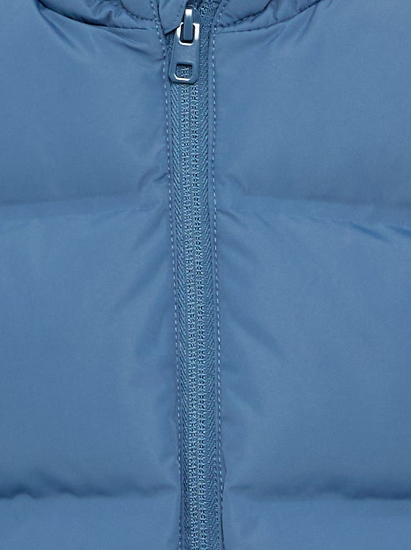 Doudoune matelassée à capuche Bleu - Kiabi