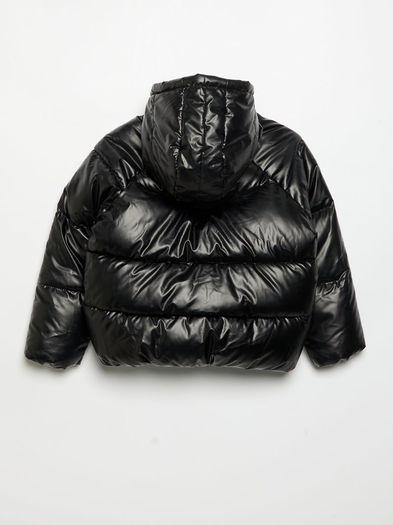 Doudoune matelassée à capuche Noir - Kiabi