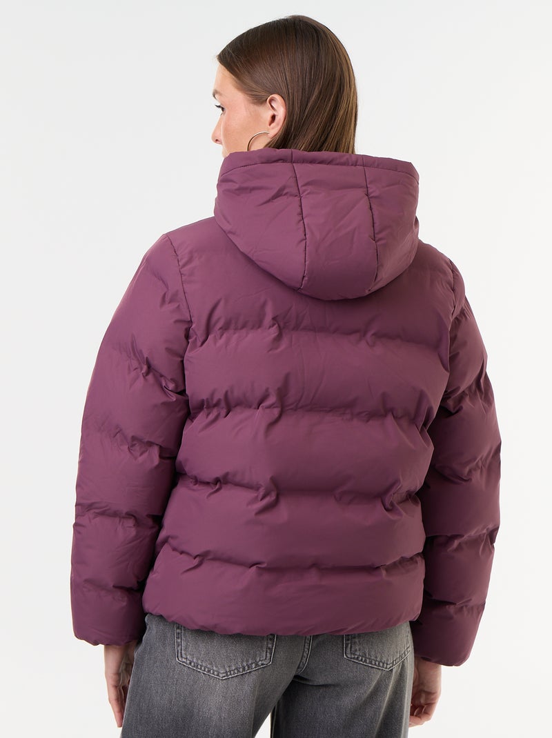 Doudoune matelassée à capuche Violet - Kiabi