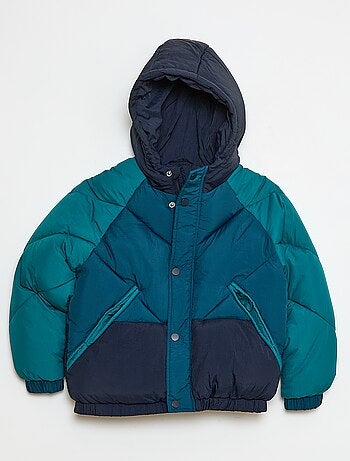 Doudoune matelassée color bloc déperlante