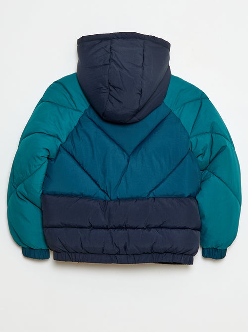 Doudoune matelassée color bloc déperlante - Kiabi