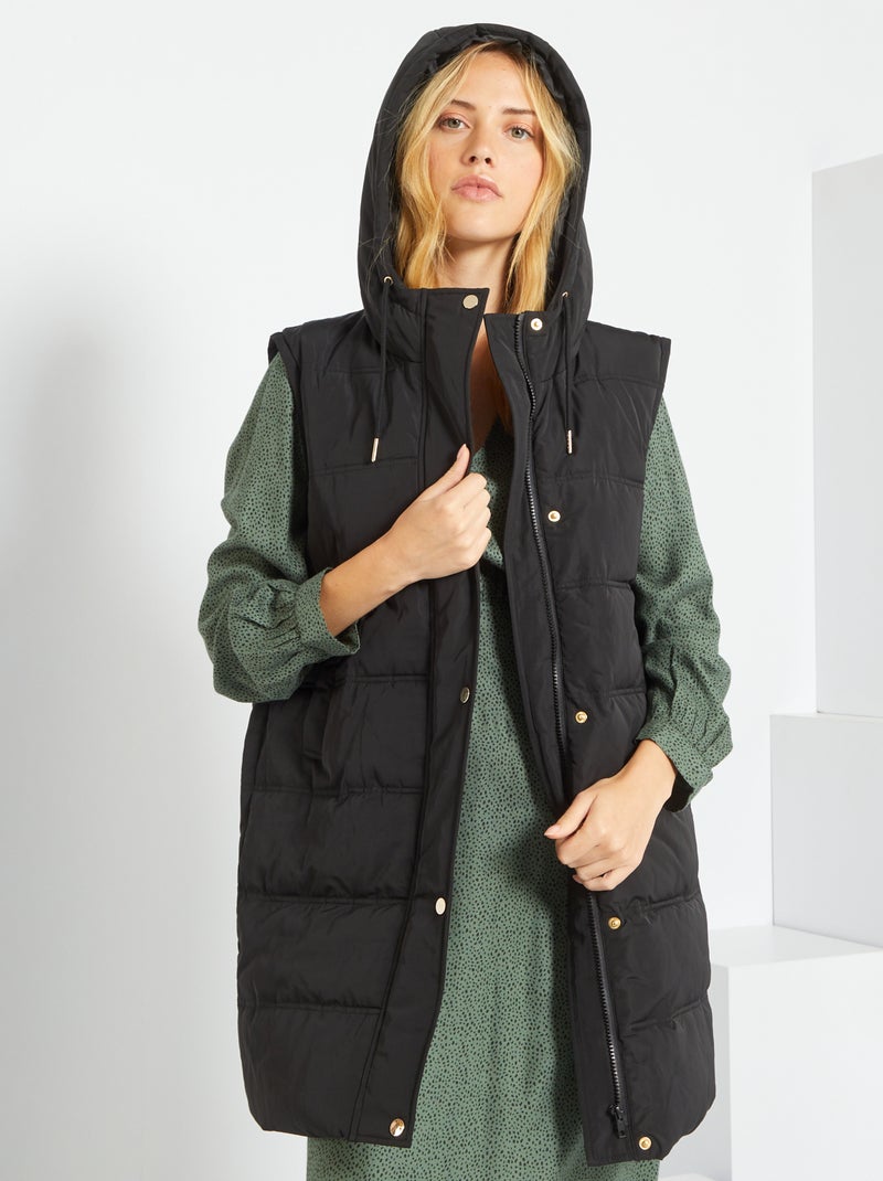 Capuche Veste MatelassÃ©e Sans Manche Femme Gilet Capuche Sans