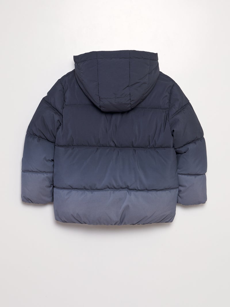 Doudoune matelassée tie and dye noir - Kiabi