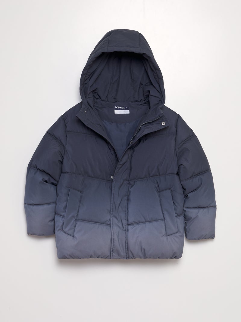 Doudoune matelassée tie and dye noir - Kiabi