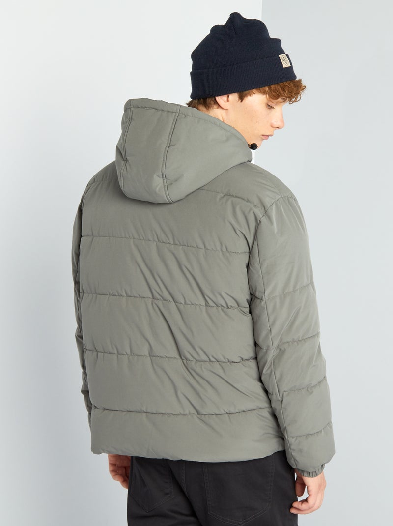 Doudoune mi-longue déperlante Vert - Kiabi