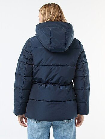 Doudoune mi-longue matelassée à capuche