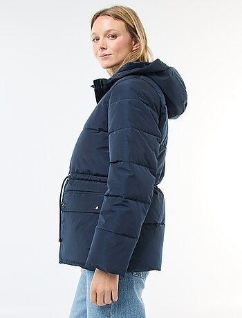 Doudoune mi-longue matelassée à capuche