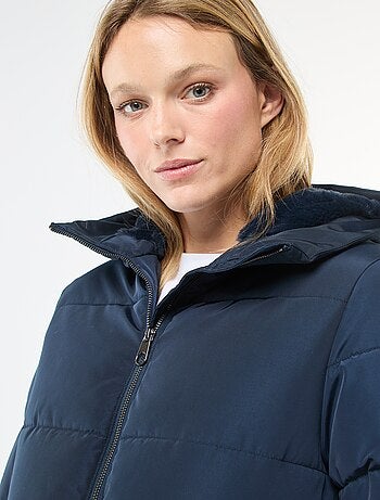 Doudoune mi-longue matelassée à capuche