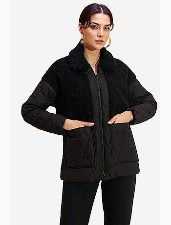 Doudoune oversize avec détails en peluche bdart