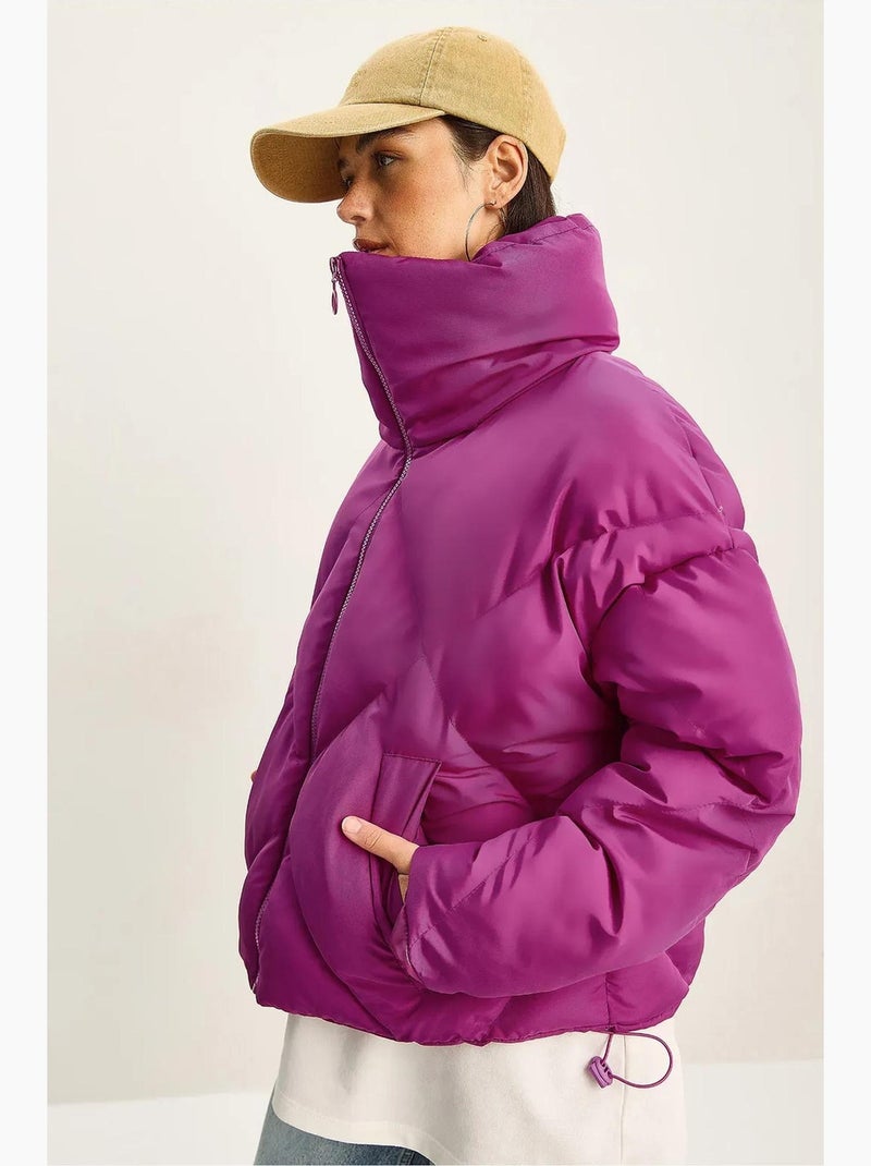 Doudoune oversize lucci Magenta - Kiabi
