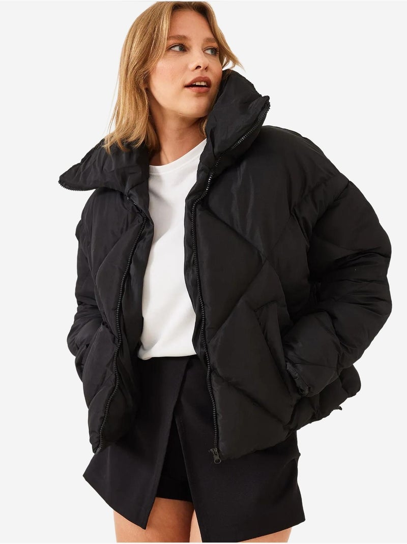 Doudoune oversize lucci Noir - Kiabi