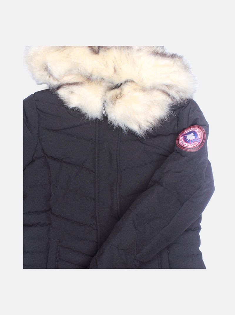 Doudoune Paragoose Fourrure amovible Noir - Kiabi