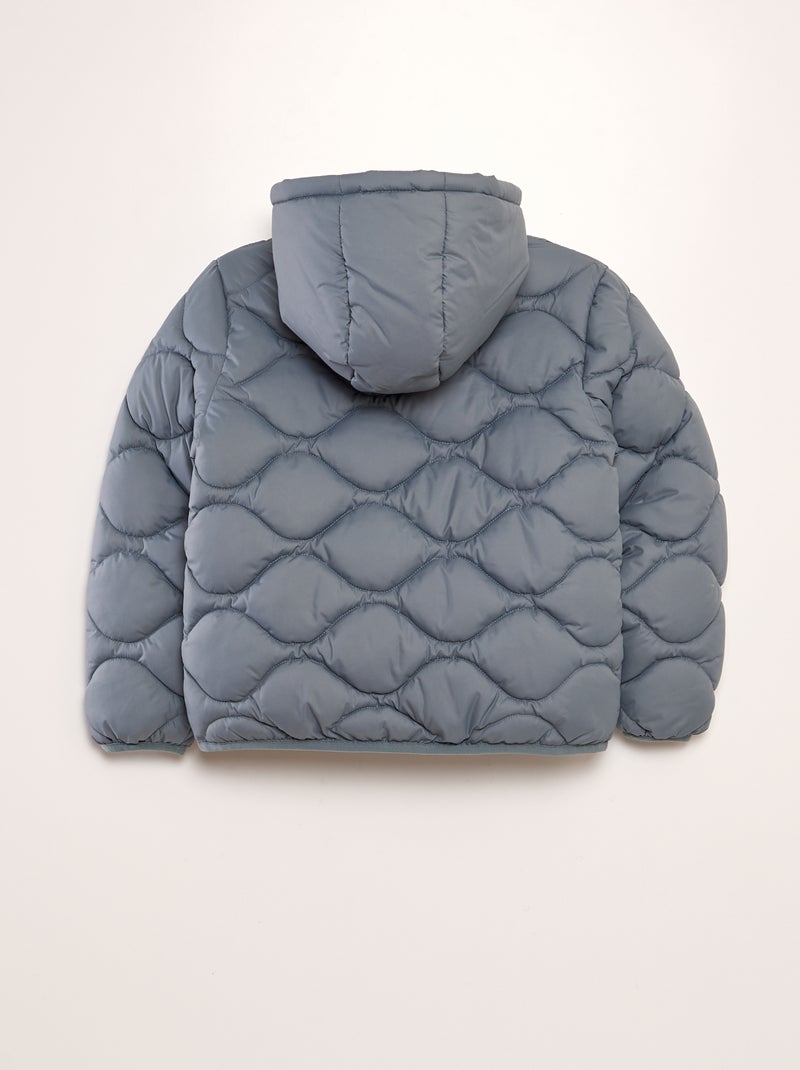 Doudoune quiltée à capuche Bleu - Kiabi