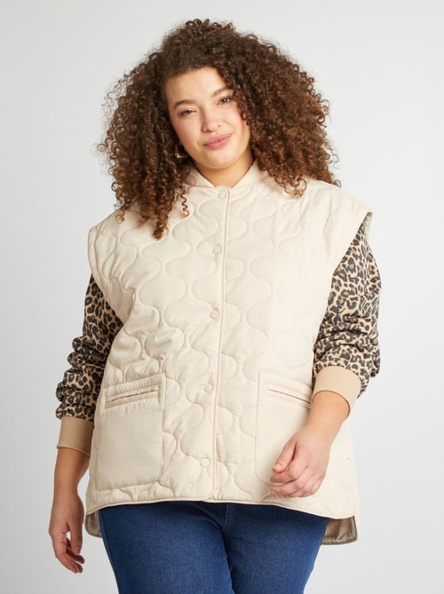 Doudoune quiltée manches amovibles - Kiabi