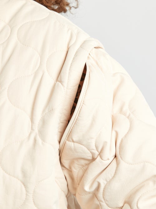 Doudoune quiltée manches amovibles - Kiabi
