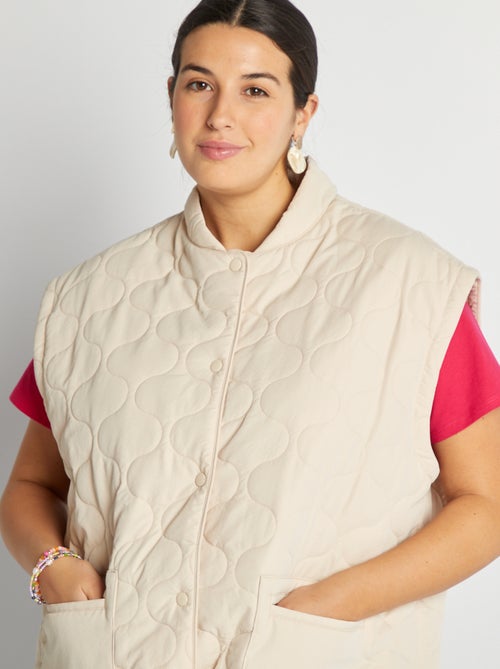 Doudoune quiltée manches amovibles - Kiabi