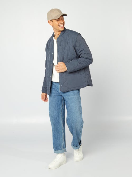Doudoune quiltée manches amovibles - Kiabi
