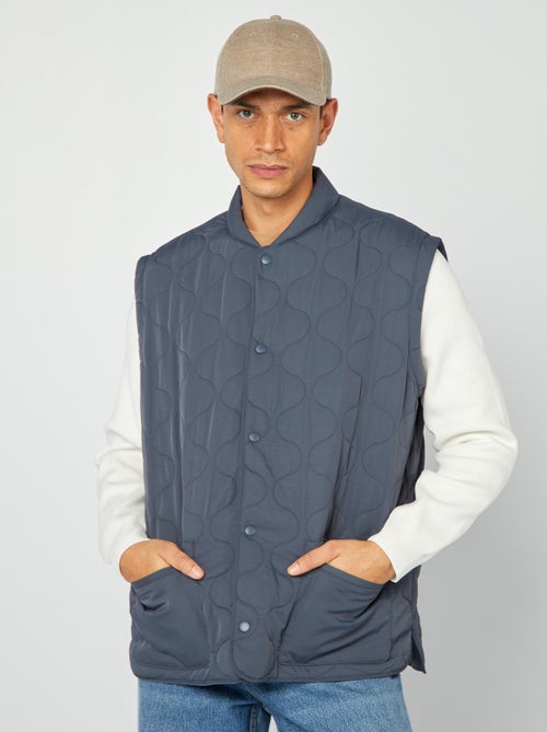 Doudoune quiltée manches amovibles - Kiabi