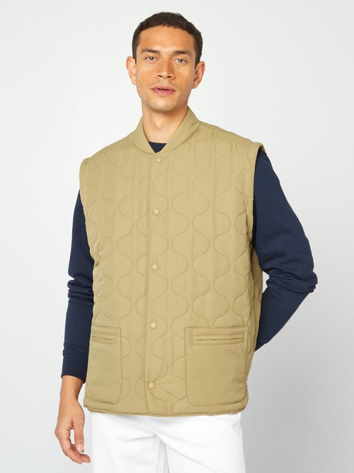 Doudoune quiltée manches amovibles - Kiabi