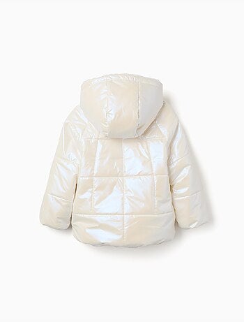 Doudoune réversible avec capuche et doublure en peluche douce synthétique