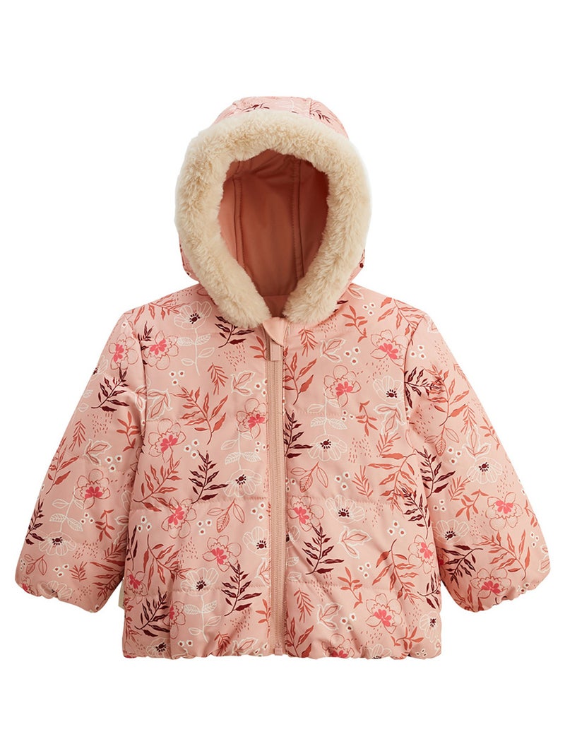Doudoune r?versible enfant imperm?able avec capuche Manouk Rose - Kiabi
